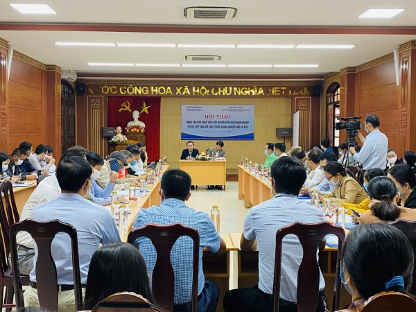 ĐẠI DIỆN HIỆP HỘI DOANH NGHIỆP TỈNH THAM DỰ HỘI THẢO NÂNG CAO GIẢI PHÁP THÚC ĐẨY NGUỒN VỐN CHO DOANH NGHIỆP-  CƠ HỘI TIẾP CẬN QUỸ PHÁT TRIỂN DOANH NGHIỆP NHỎ VÀ VỪA