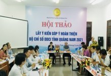 HIỆP HỘI DOANH NGHIỆP TỈNH QUẢNG NAM TỔ CHỨC HỘI THẢO LẤY Ý KIẾN GÓP Ý BỘ CHỈ SỐ DDCI QUẢNG NAM 2021