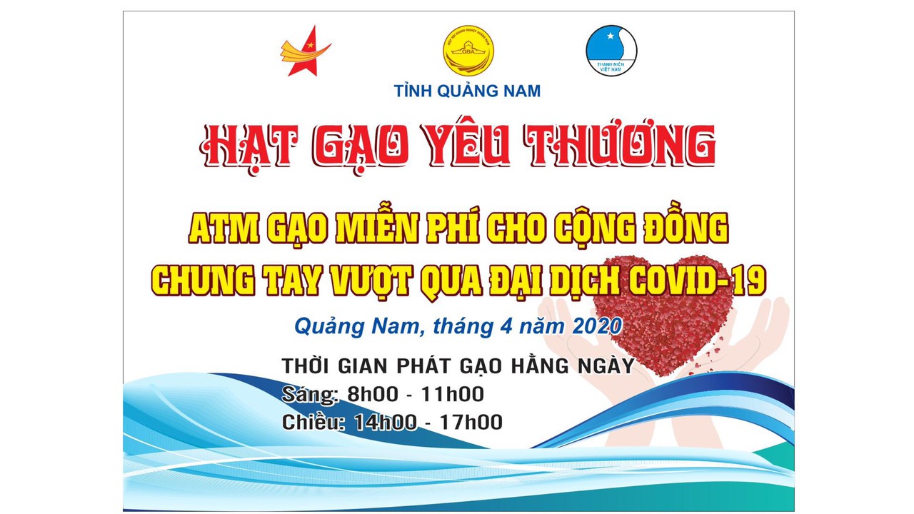 Hiệp hội Doanh nghiệp tỉnh Quảng Nam chủ trì phối hợp cùng Hội Liên hiệp thanh niên tỉnh Quảng Nam, Câu lạc bộ Doanh nhân trẻ tỉnh Quảng Nam (UBND thành phố Tam Kỳ- Thành đoàn Tam Kỳ) tổ chức chương trình “Hạt gạo yêu thương”